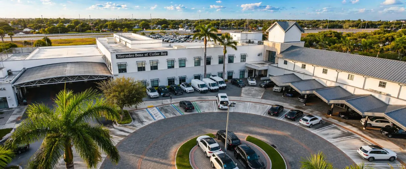 Aerial view of the Mercedes-Benz of Cutler Bay dealership