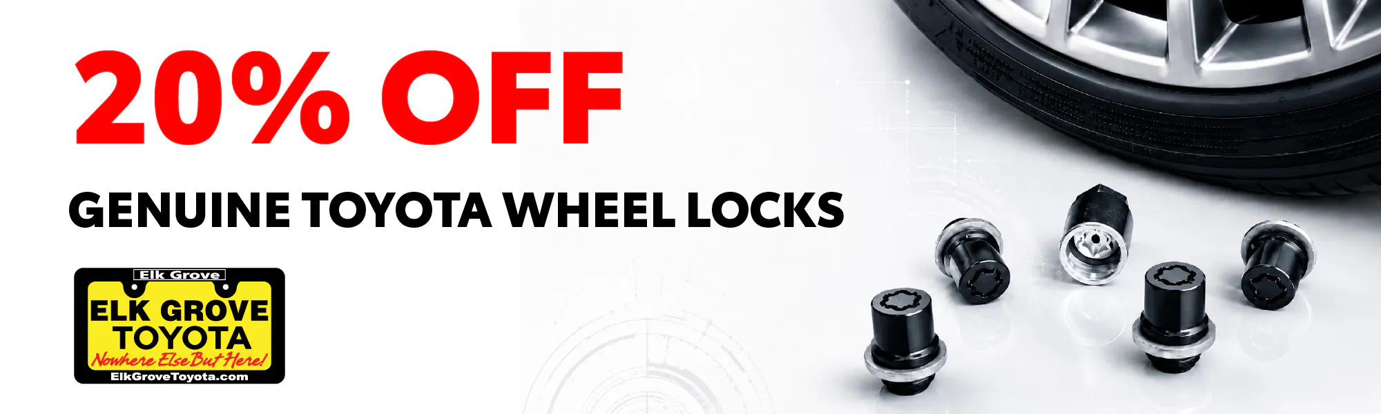 20% Off Genuine Toyota Wheel Locks | Elk Grove Toyota