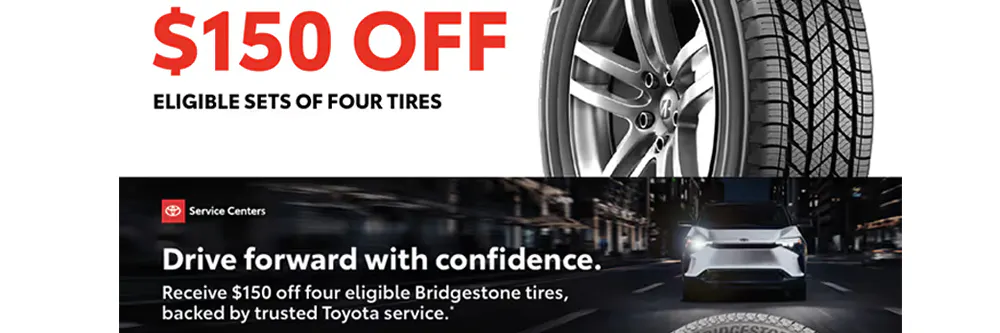 $150 off Eligible Bridgestone tires! | Elk Grove Toyota