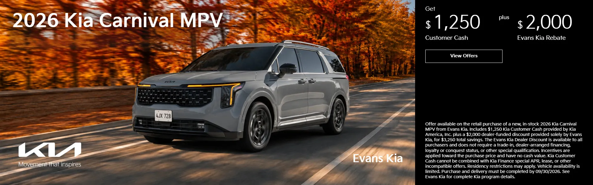 2026 Kia Carnival offer
