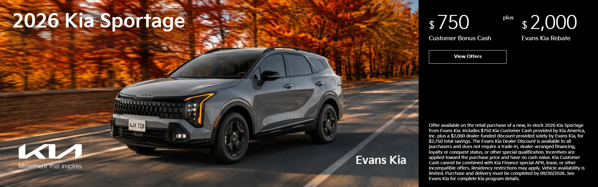 2026 Kia Sportage Offer