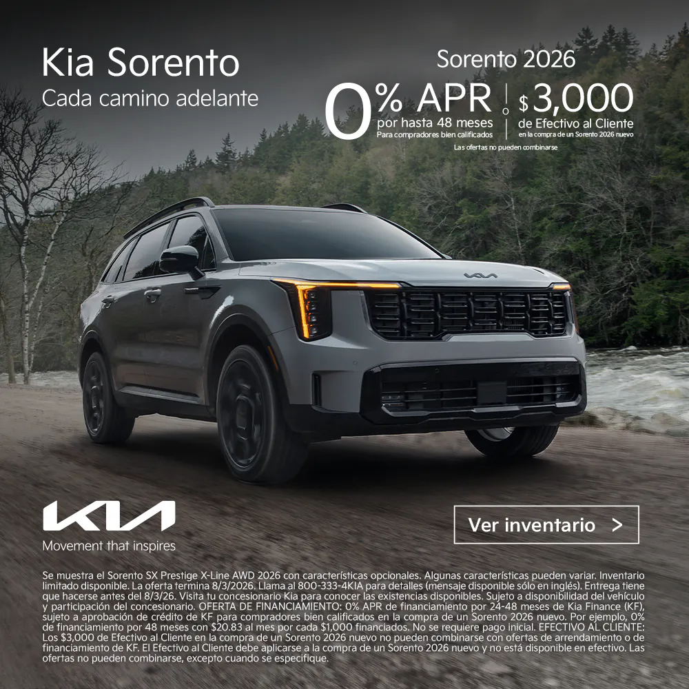 2026 Kia Sorento Cada Camino Adelante | Evans Kia