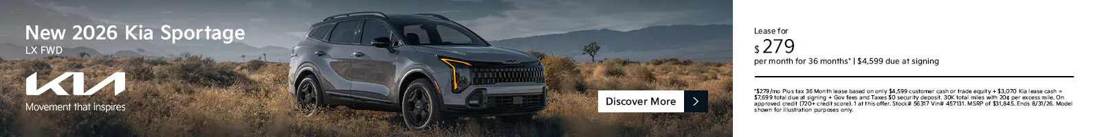 New 2026 Kia Sportage LX FWD