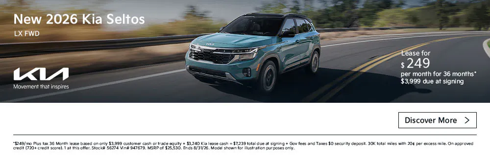 New 2026 Kia Seltos LX FWD | First Kia Simi Valley