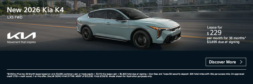 New 2026 Kia K4 LXS FWD | First Kia Simi Valley