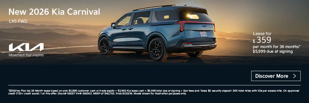 New 2026 Kia Carnival LXS FWD | First Kia Simi Valley