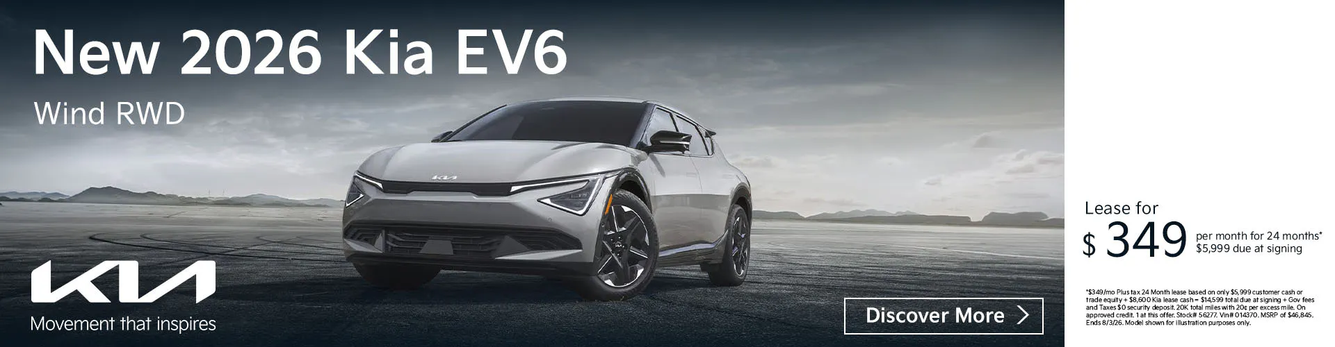 New 2026 Kia EV6 Wind RWD