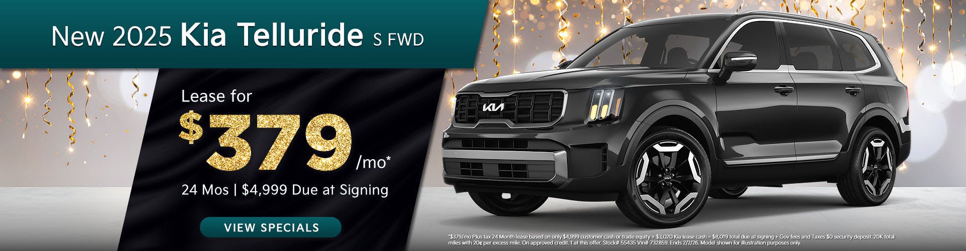 New 2025 Kia Telluride S FWD