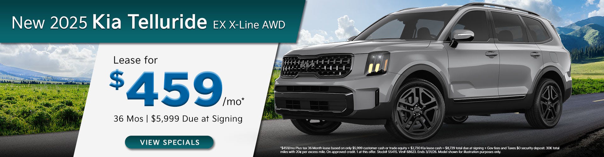 New 2025 Kia Telluride EX X-Line AWD