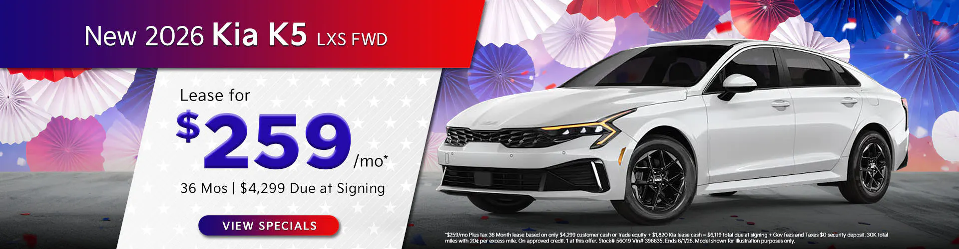 New 2026 Kia K5 LXS FWD