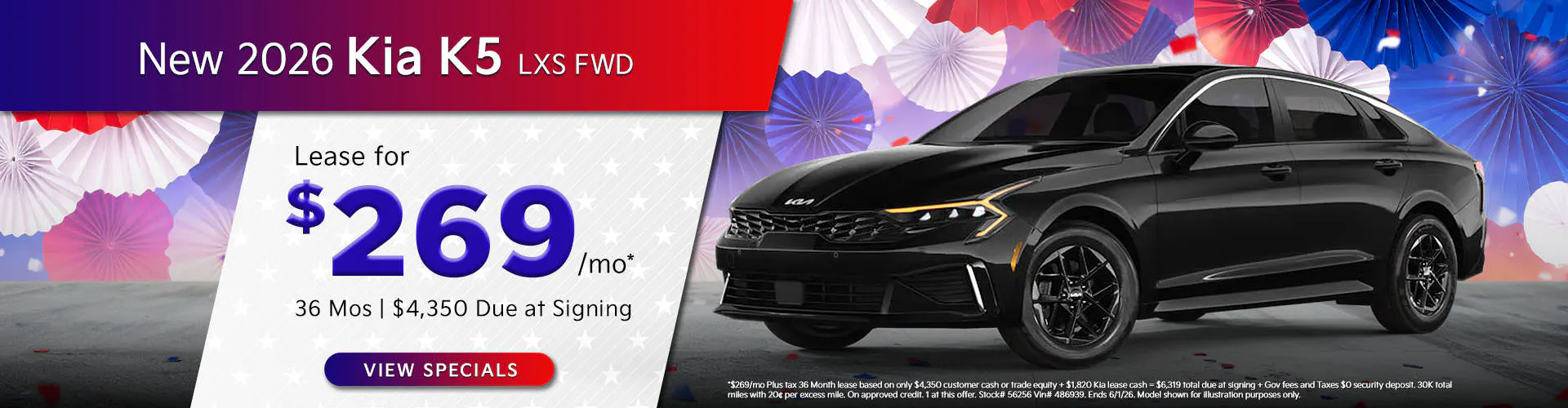 New 2026 Kia K5 LXS FWD