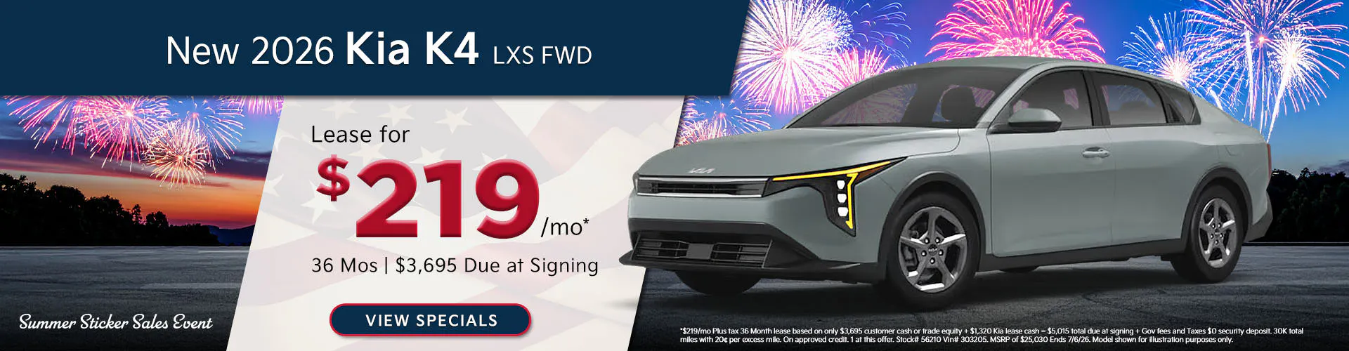 New 2026 Kia K4 LXS FWD