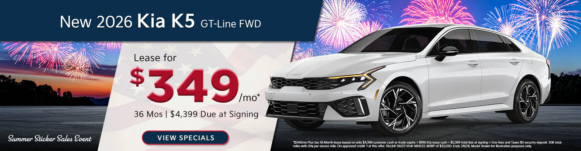 New 2026 Kia K5 GT-Line FWD
