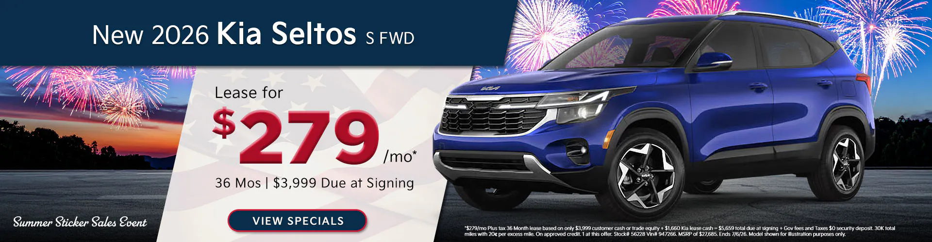 New 2026 Kia Seltos S FWD