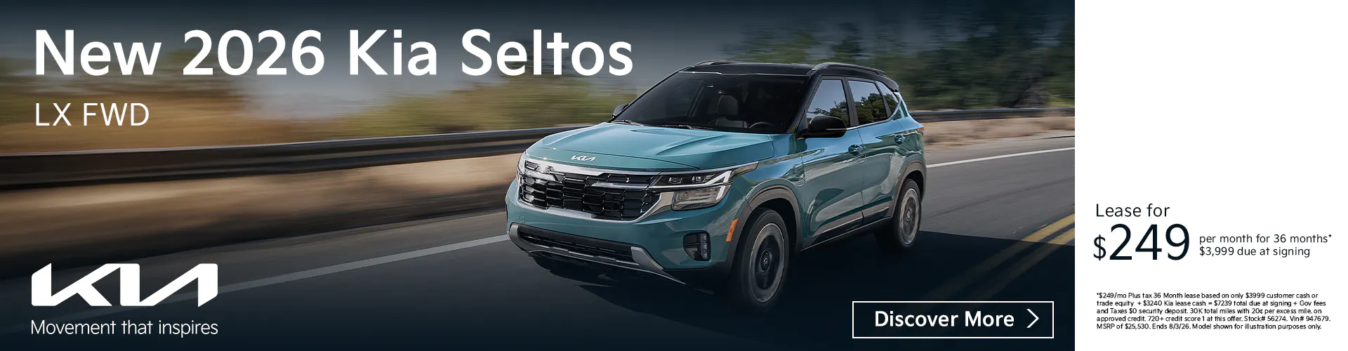 New 2026 Kia Seltos LX FWD