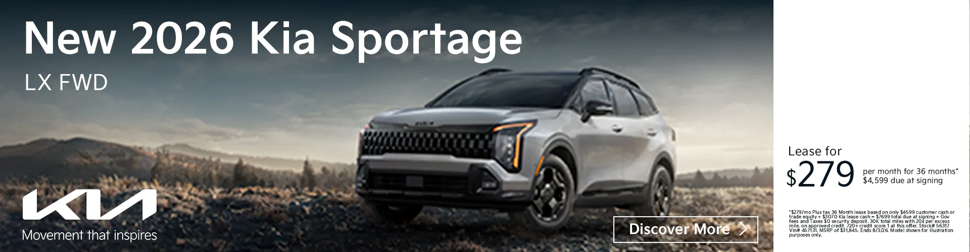 New 2026 Kia Sportage LX FWD