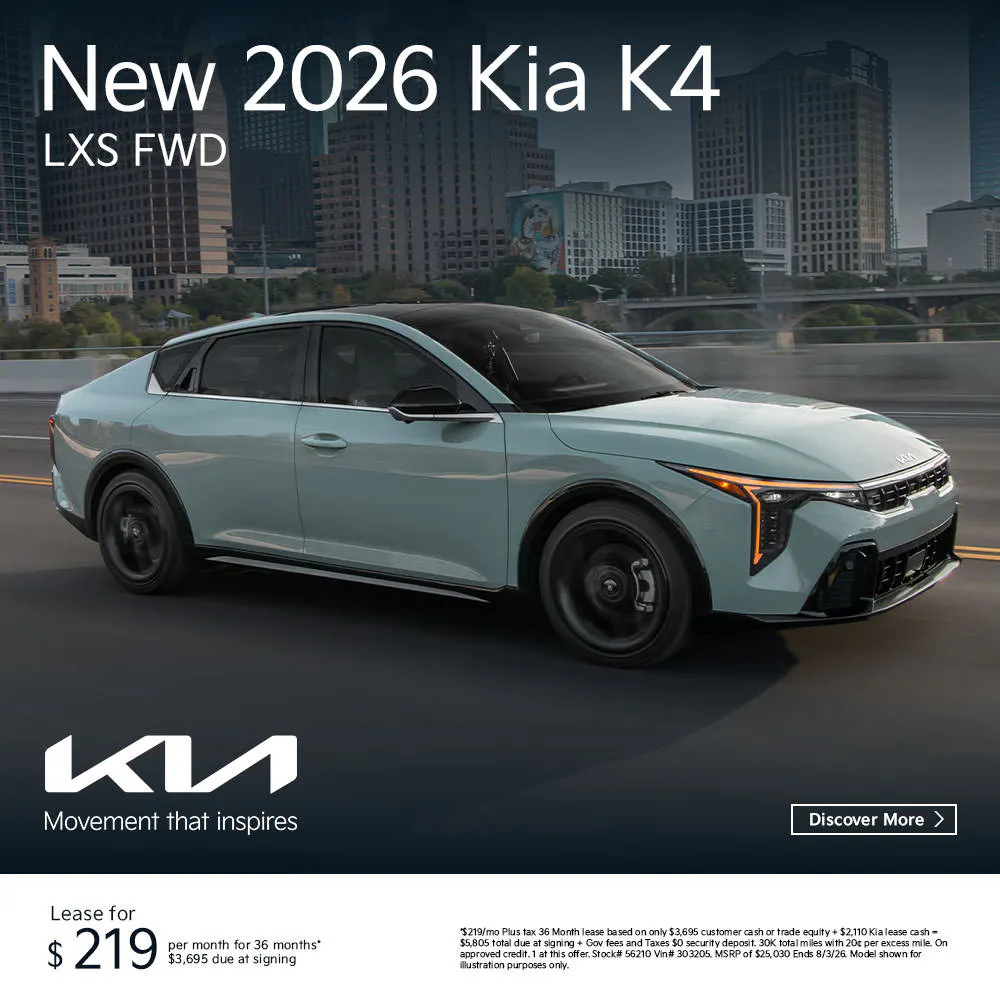 New 2026 Kia K4 LXS FWD