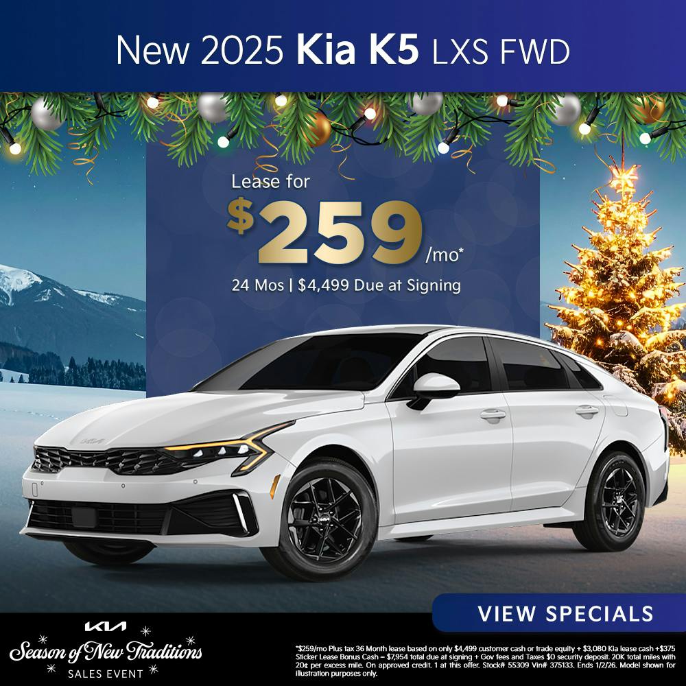 New 2025 Kia K5 LXS FWD