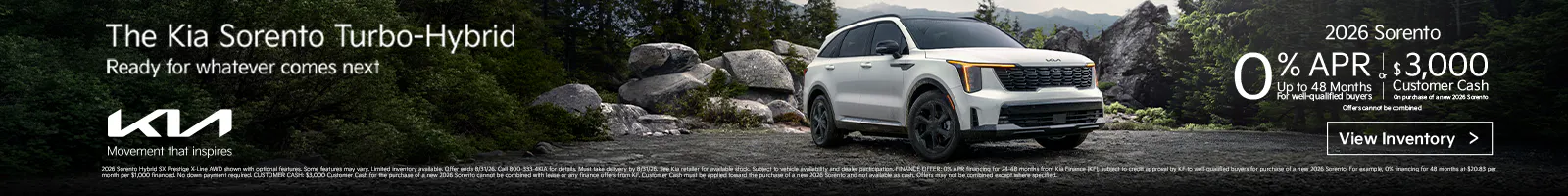 New 2026 Kia Sorento Turbo-Hybrid