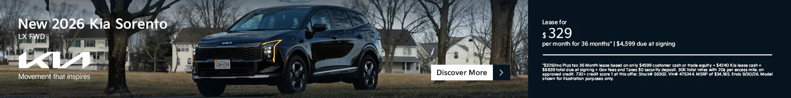 New 2026 Kia Sorento LX FWD