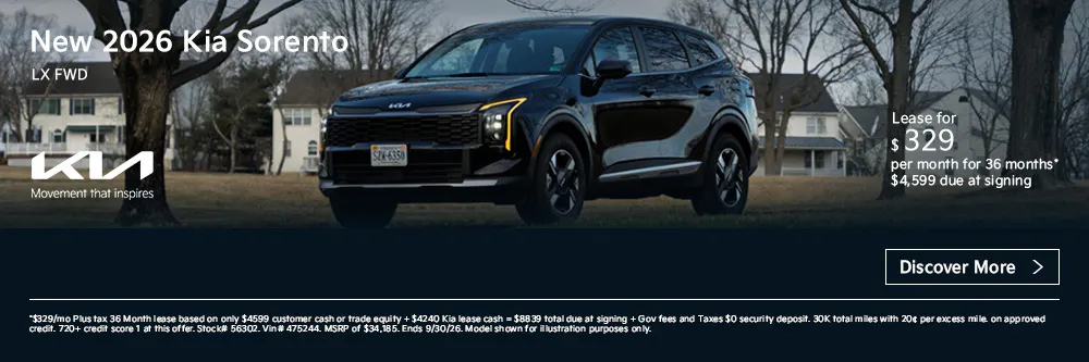 New 2026 Kia Sorento LX FWD | First Kia Simi Valley