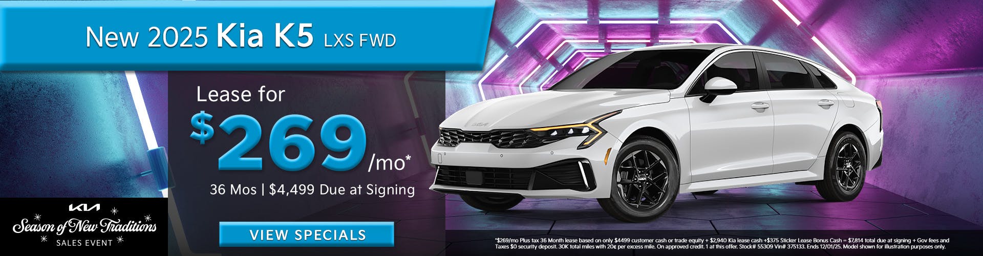 New 2025 Kia K5 LXS FWD