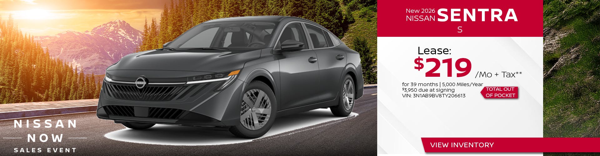 New 2026 NISSAN SENTRA S