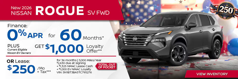 New 2026 Nissan Rogue SV FWD | First Nissan