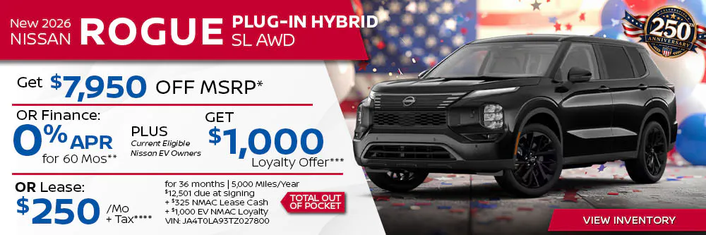 New 2026 Nissan Rogue Plug-In Hybrid SL AWD | First Nissan