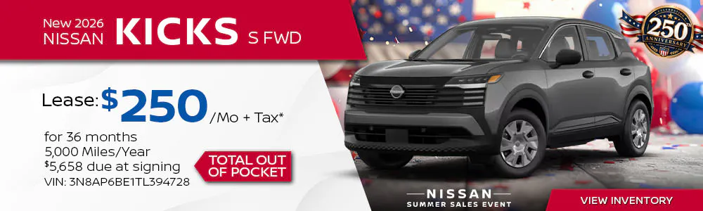 New 2026 Nissan Kicks S FWD | First Nissan