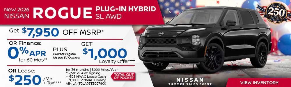 New 2026 Nissan Rogue Plug-In Hybrid SL AWD | First Nissan