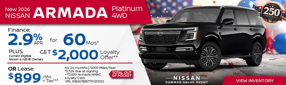 New 2026 Nissan Armada Platinum 4WD | First Nissan