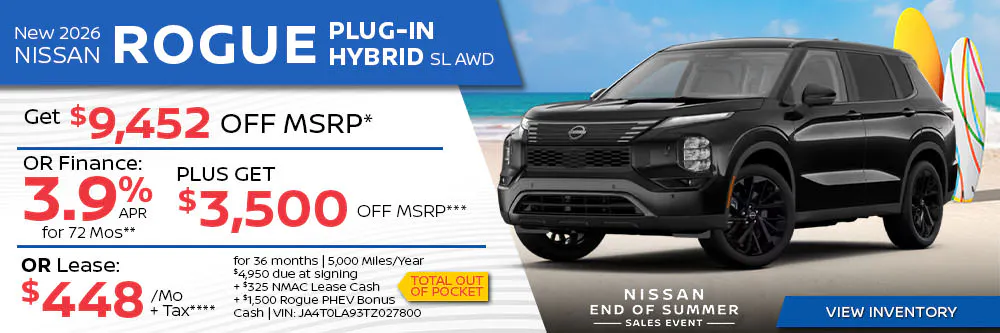 New 2026 Nissan Rogue Plug-In Hybrid SL AWD | First Nissan