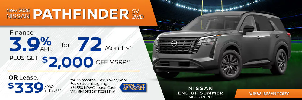 New 2026 Nissan Pathfinder SV 2WD | First Nissan
