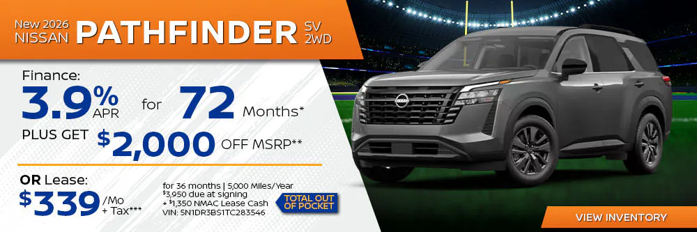 New 2026 Nissan Pathfinder SV 2WD | First Nissan