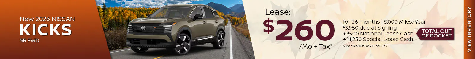 New 2026 Nissan Kicks SR FWD