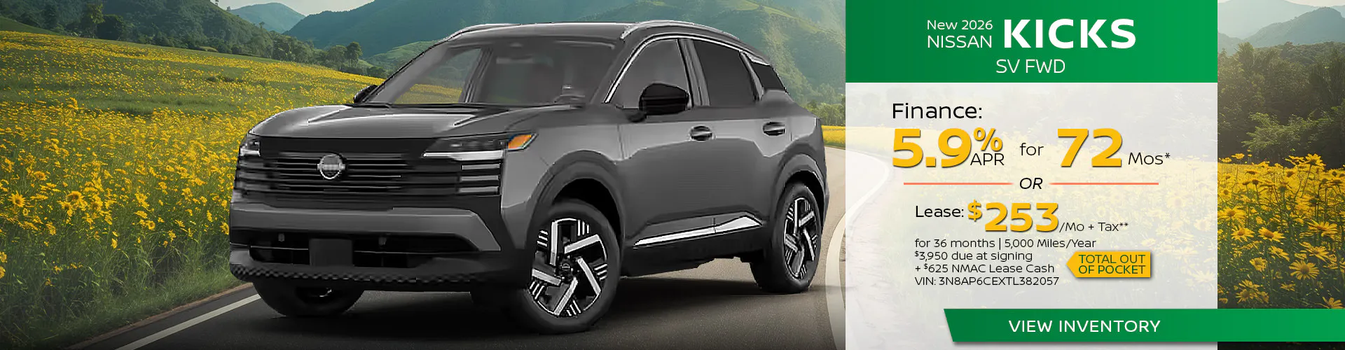 New 2026 Nissan Kicks SV FWD