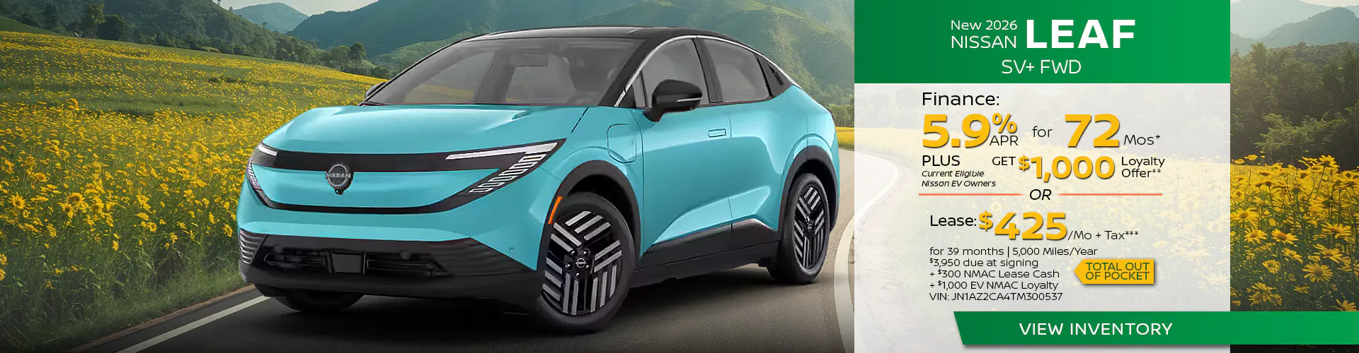 New 2026 Nissan Leaf SV+ FWD