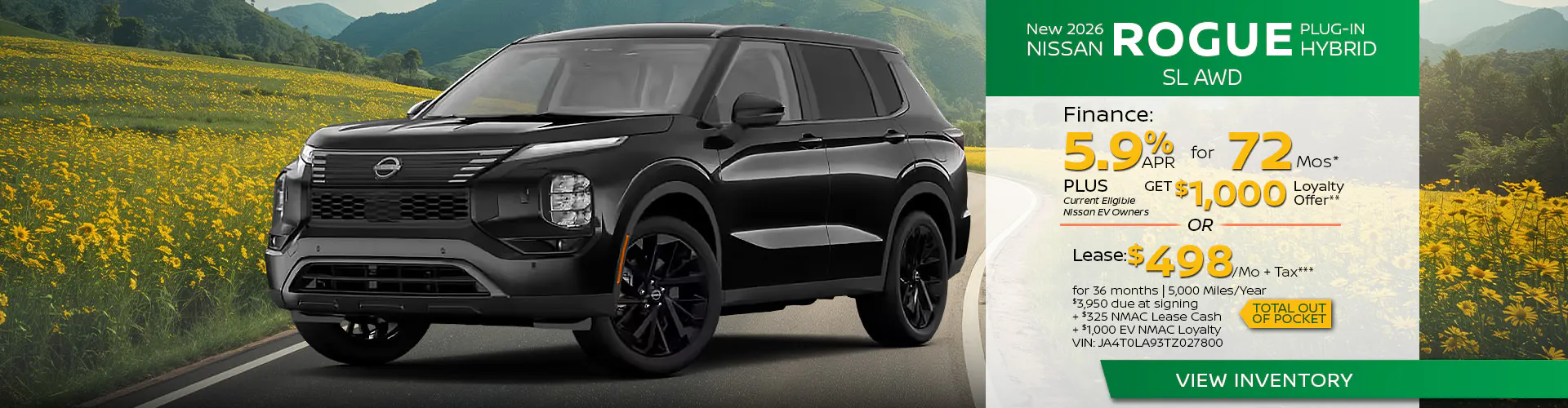 New 2026 Nissan Rogue Plug-In Hybrid SL AWD