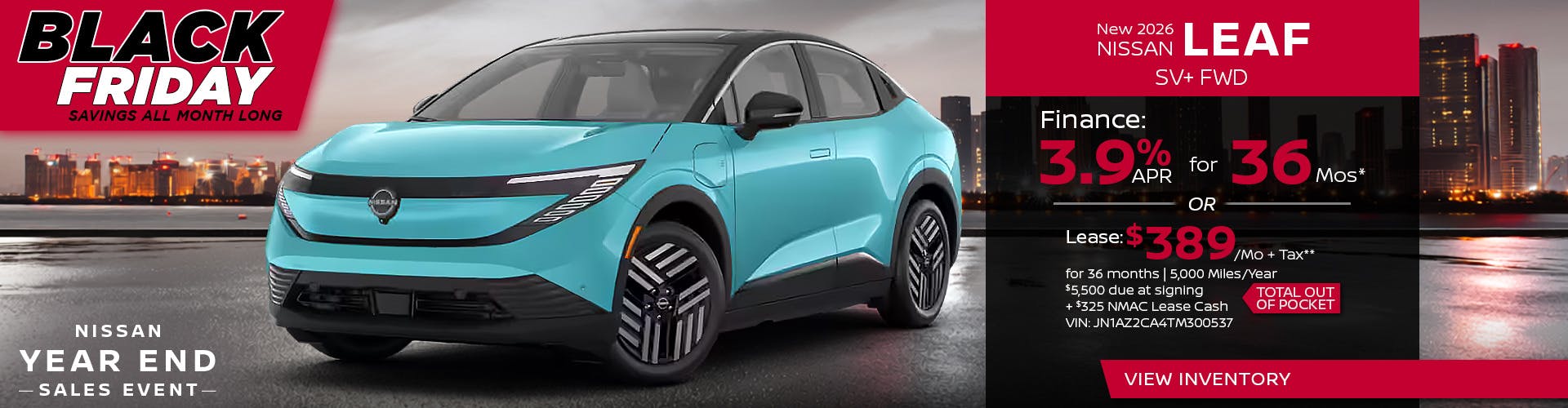 New 2026 Nissan Leaf SV+ FWD