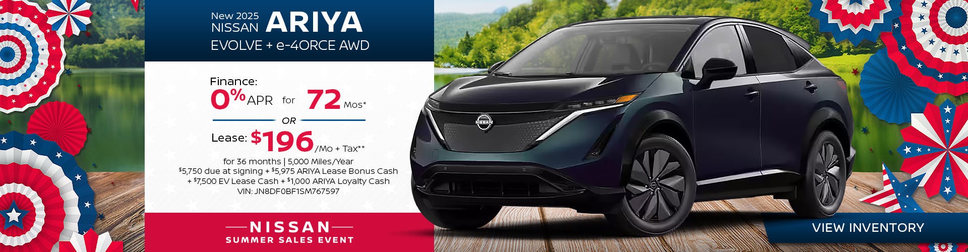 New 2025 Nissan ARIYA EVOLVE + e-4ORCE AWD