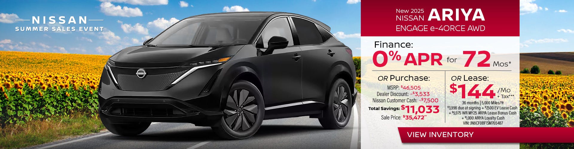 New 2025 Nissan ARIYA ENGAGE e-4ORCE AWD