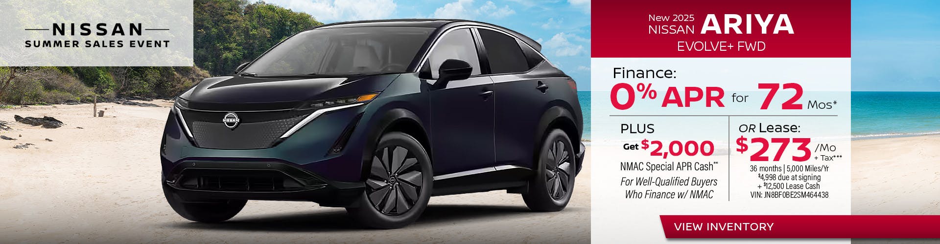New 2025 Nissan ARIYA EVOLVE+ FWD