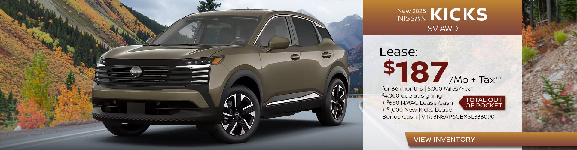 New 2025 Nissan Kicks SV AWD