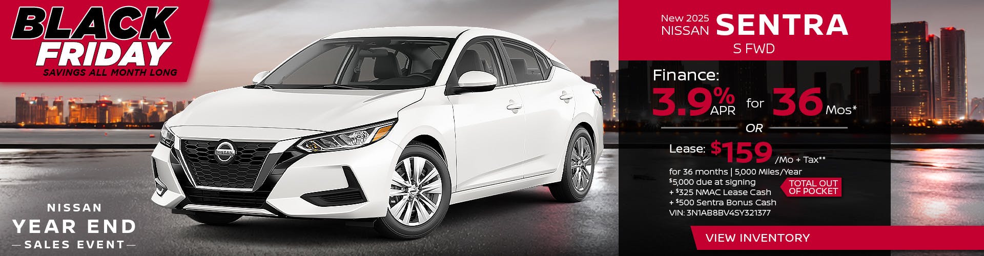 New 2025 Nissan Sentra S FWD