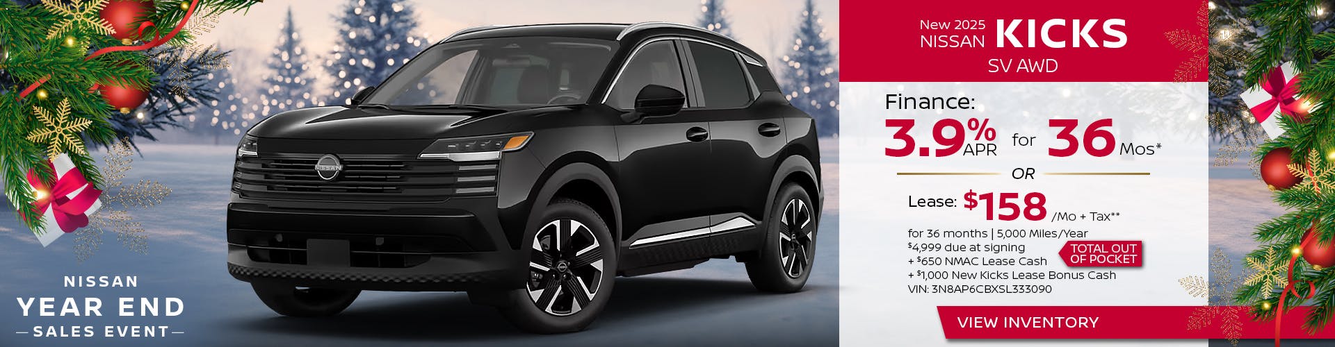 New 2025 Nissan Kicks SV AWD