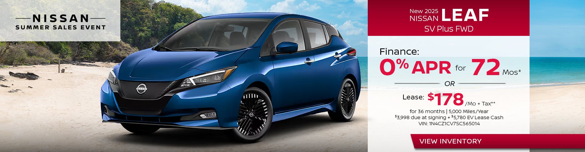 New 2025 Nissan Leaf SV Plus FWD
