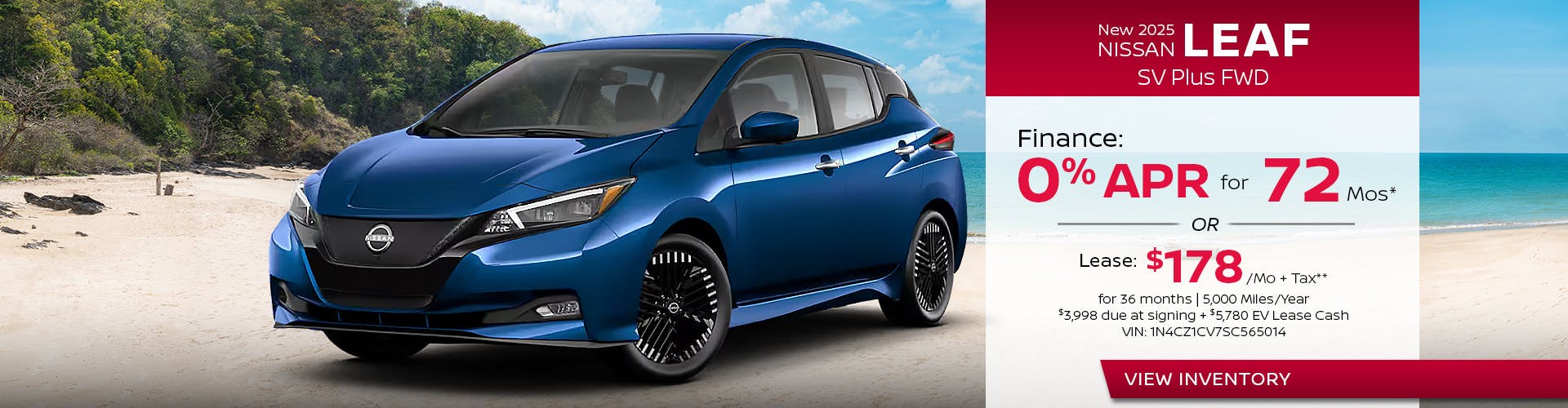 New 2025 Nissan Leaf SV Plus FWD