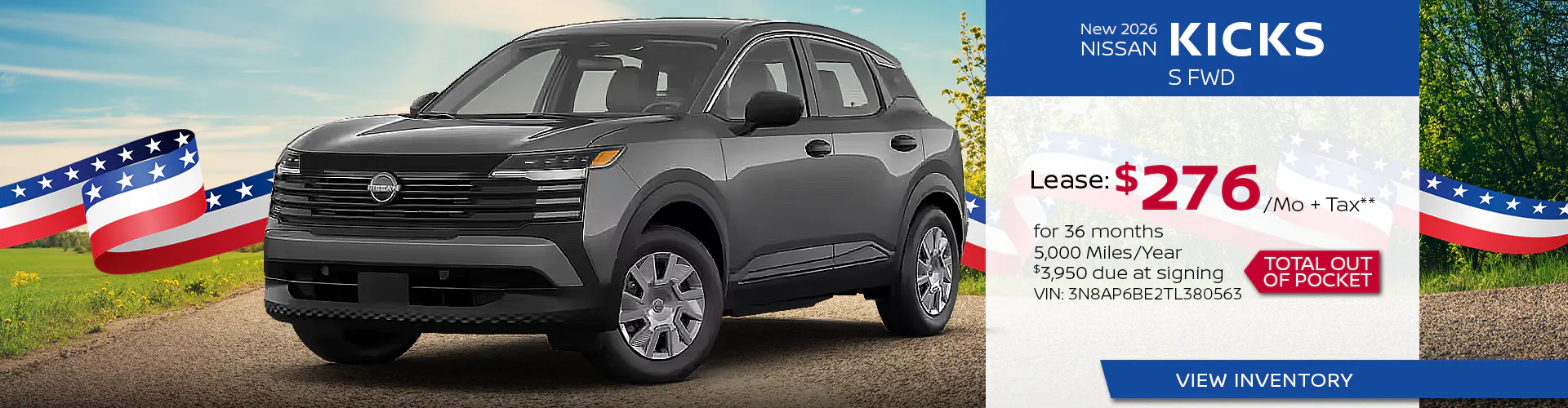 New 2026 Nissan Kicks S FWD