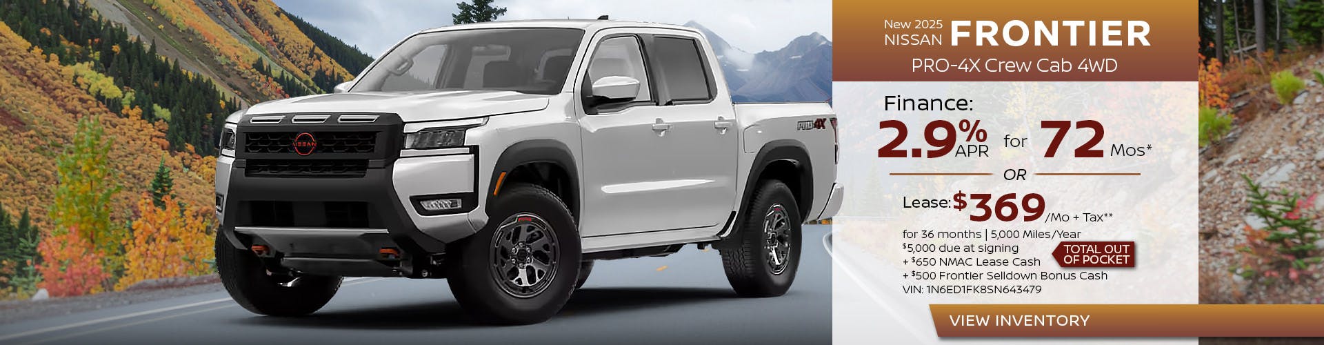 New 2025 Nissan Frontier PRO-4X Crew Cab 4WD